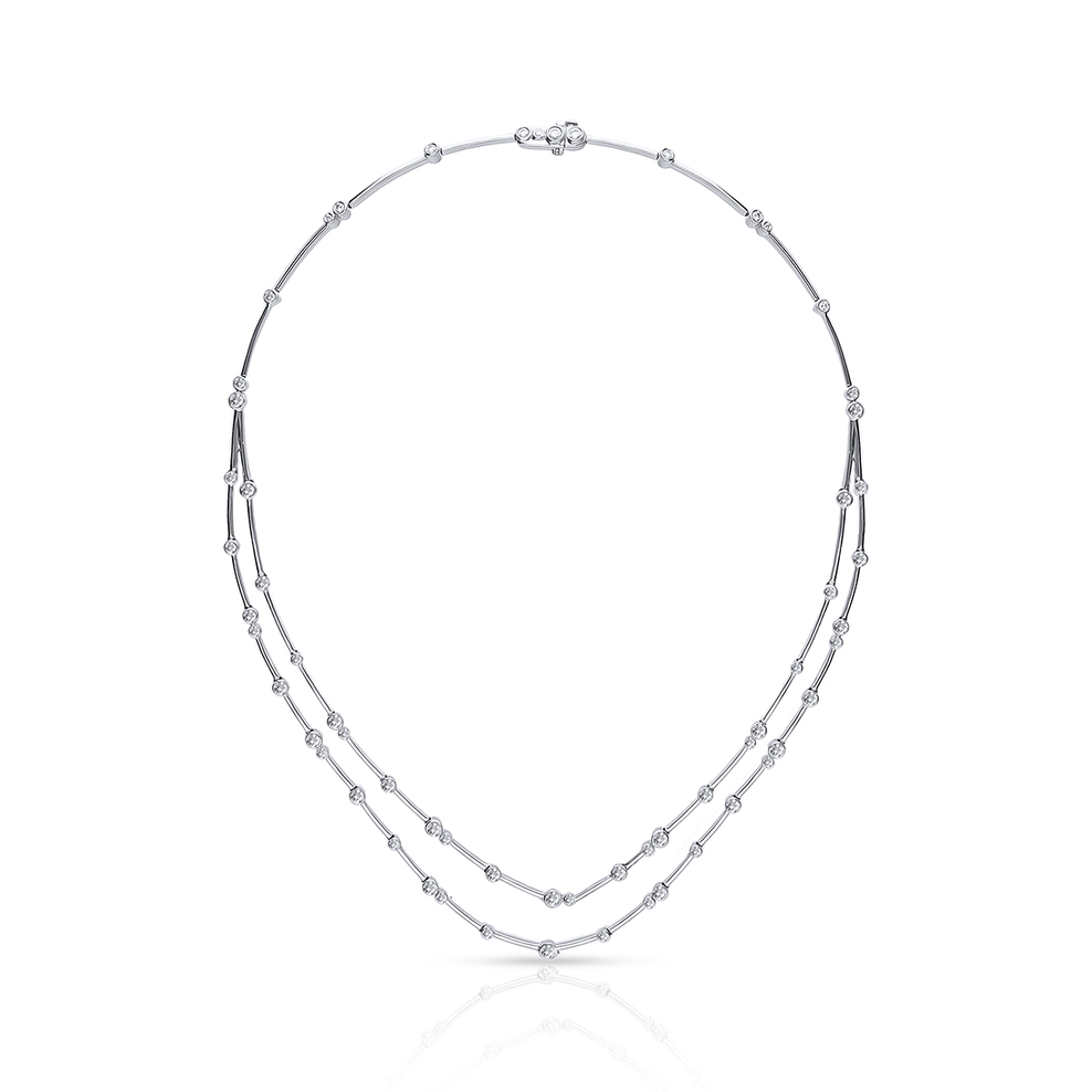 Naszyjnik białe złoto z brylantami