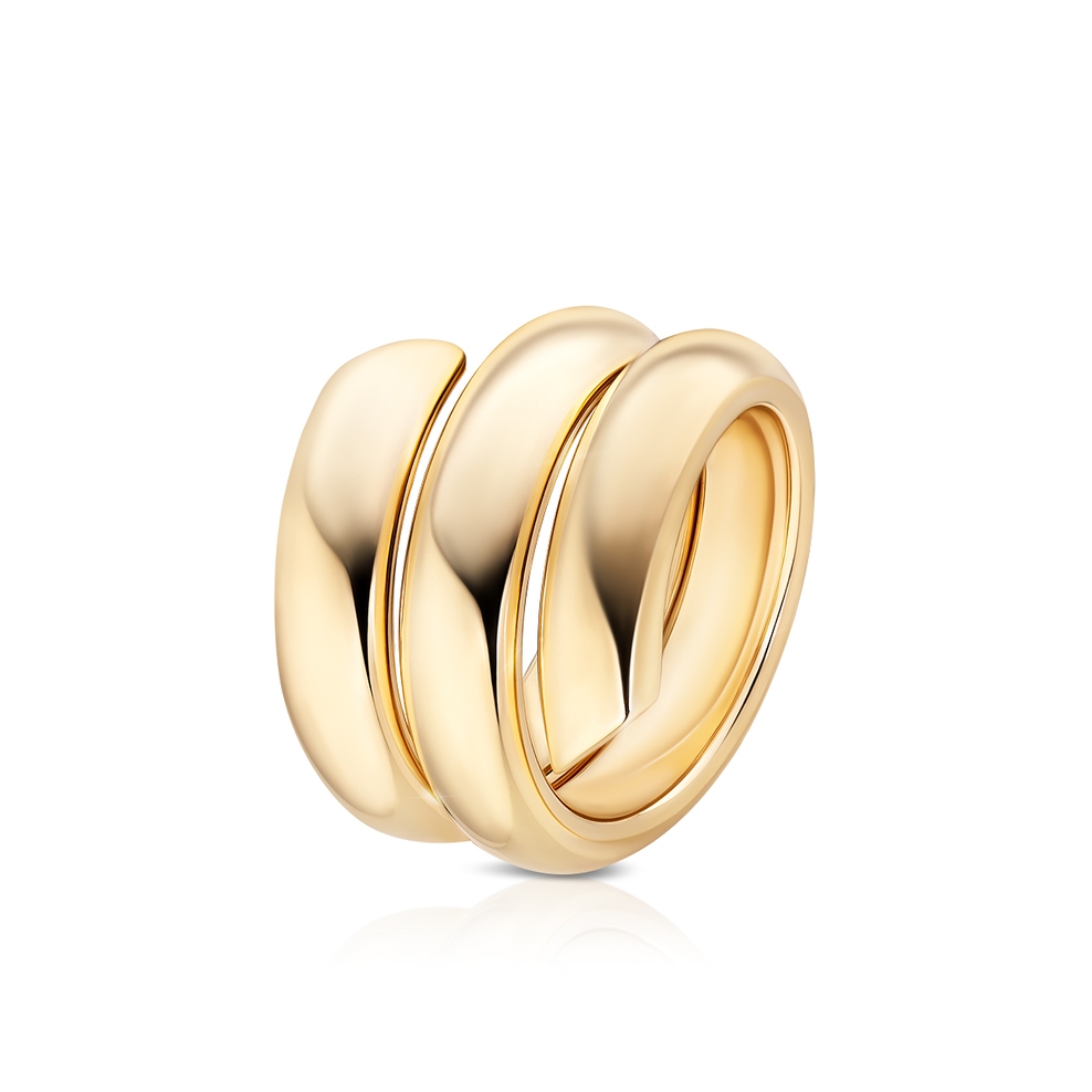 Pierścionek złoty spirala