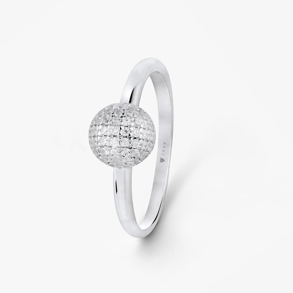 Pierścionek srebrny z cyrkoniami