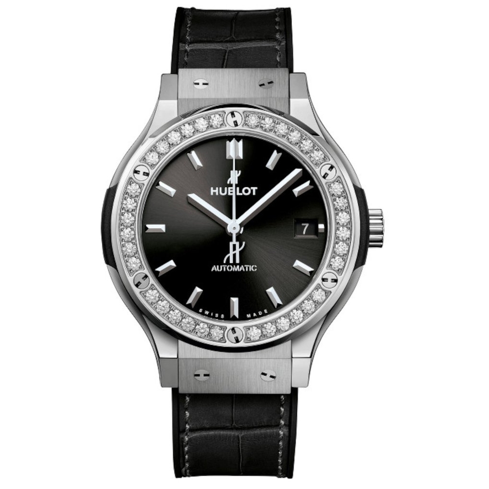 ZEGAREK HUBLOT CLASSIC FUSION TITANIUM DIAMONDS