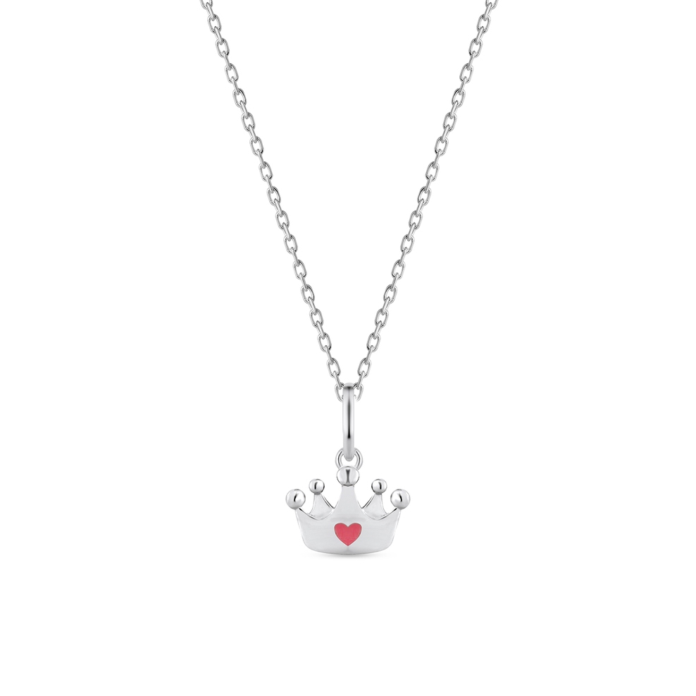 Wisiorek srebrny z motywem korony