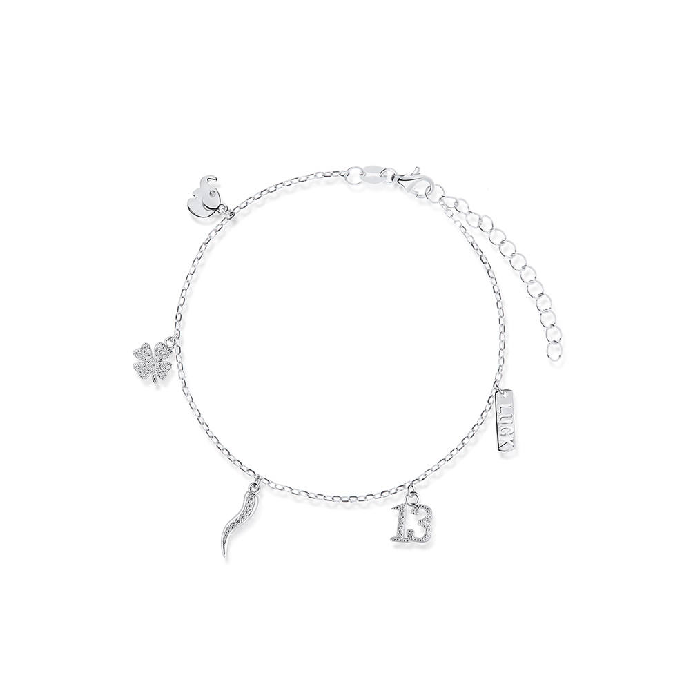 Bransoletka srebrna z cyrkoniami