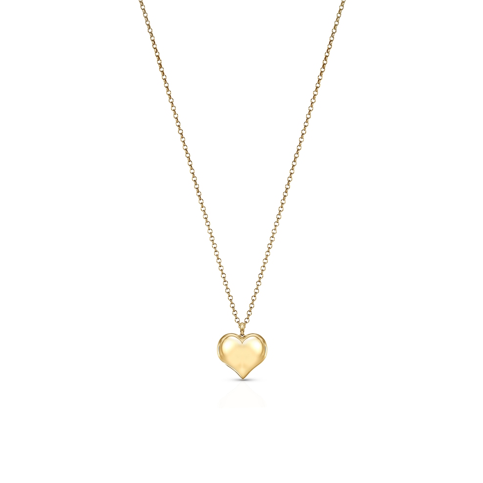 Wisiorek złoty z motywem serca