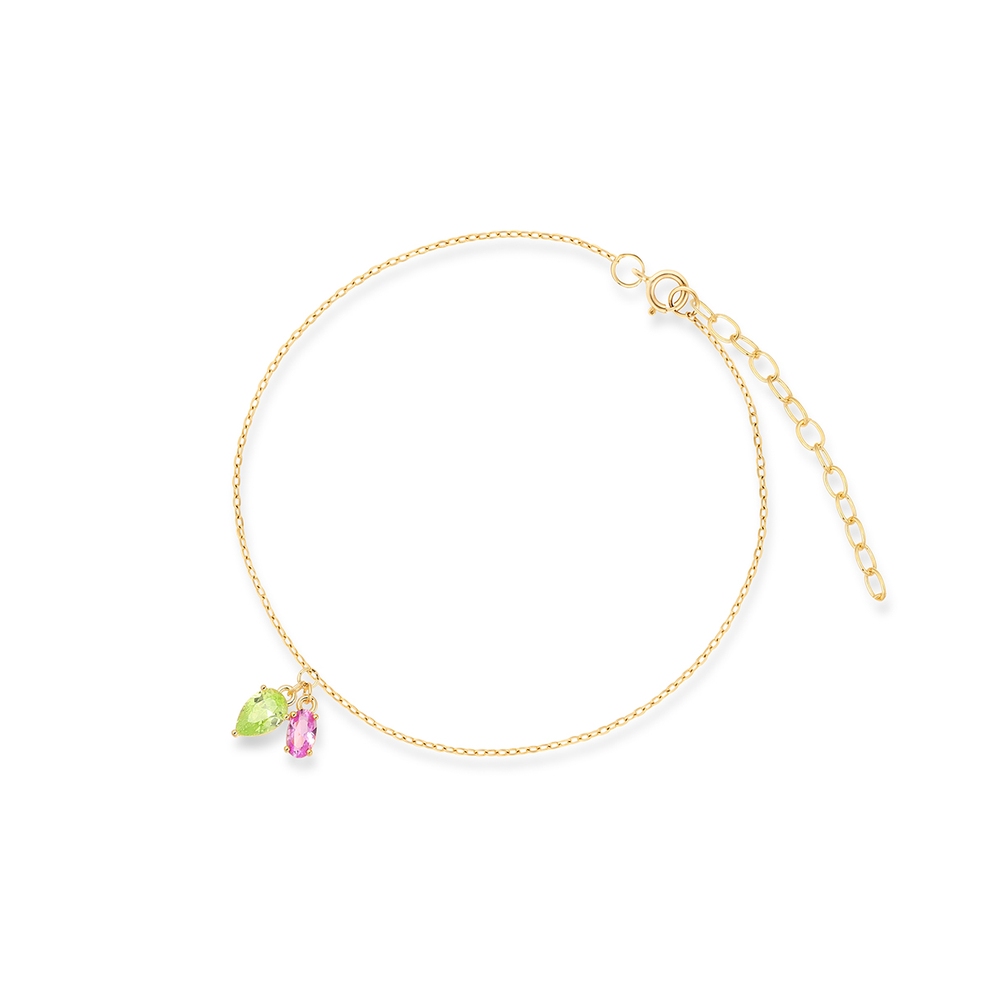 Bransoleta srebrna z kolorowymi kamieniami Mozaika