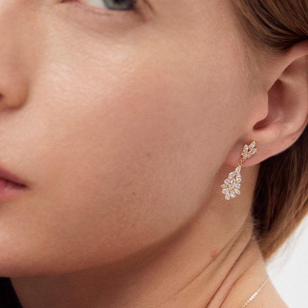 Kolczyki złote z cyrkoniami Ceremonials