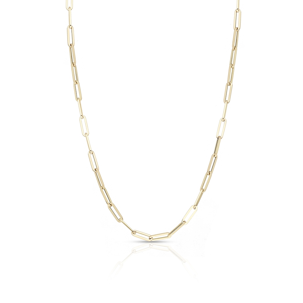 Naszyjnik złoty paper clip