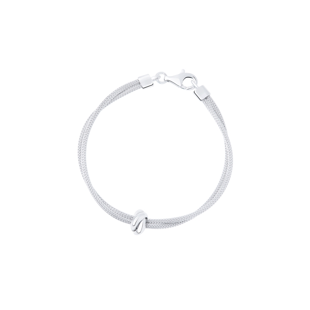 Bransoleta srebrna węzeł