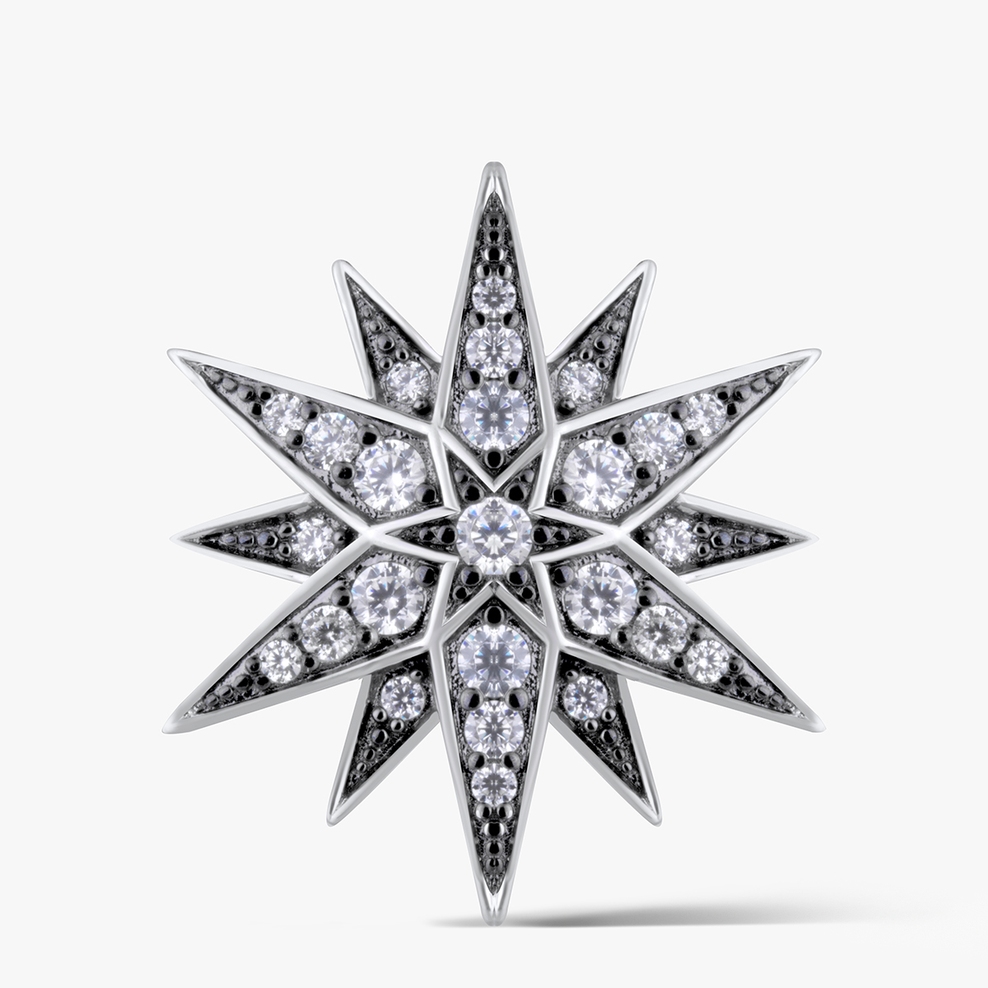 Broszka srebrna Royal Star