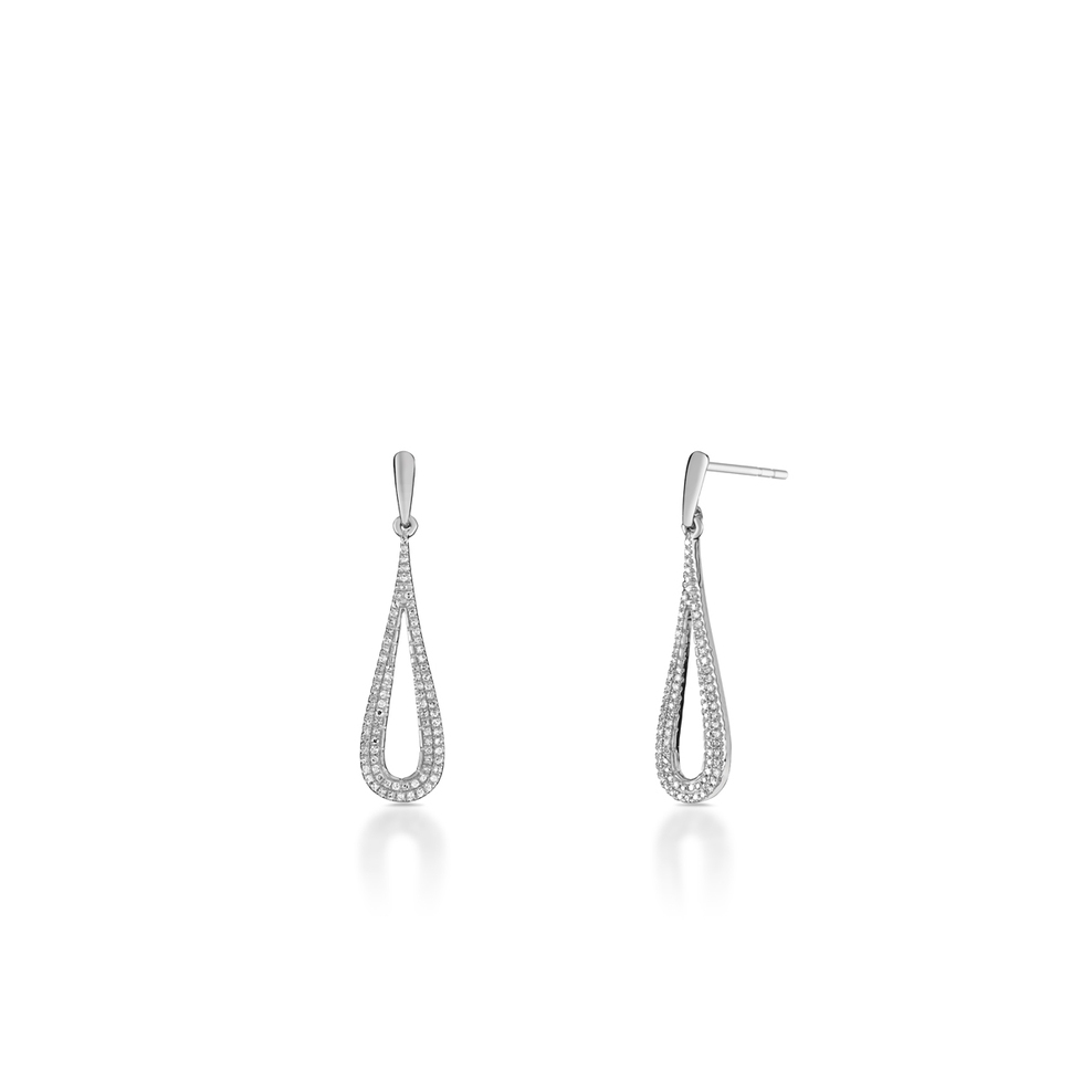 Kolczyki białe złoto z diamentami