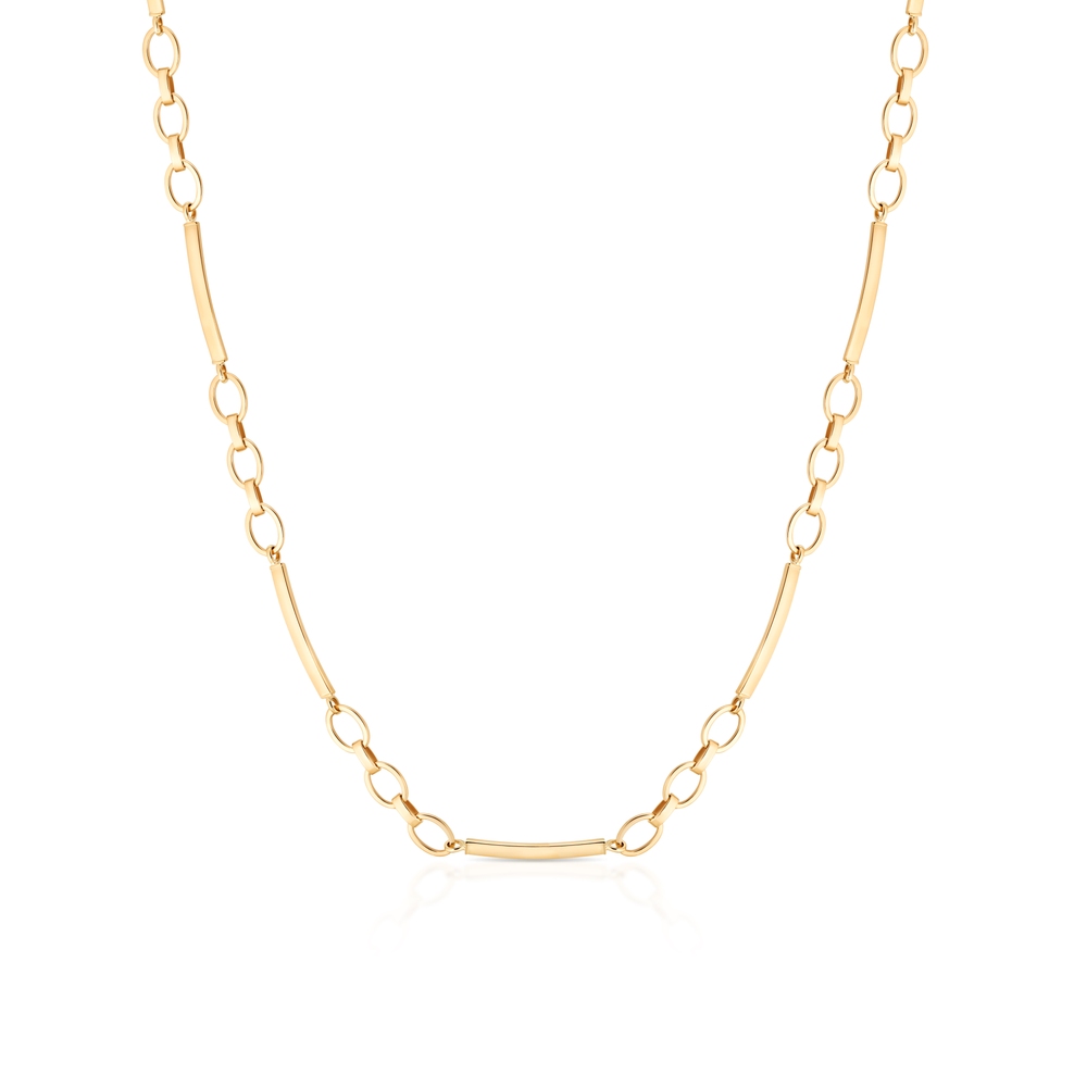 Naszyjnik złoty z elementem pancerki