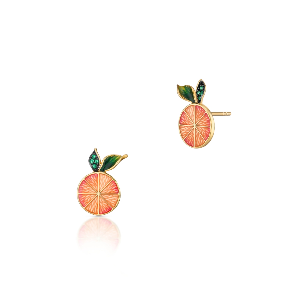 Kolczyki srebrne Kwiaty Nocy Cytrusy