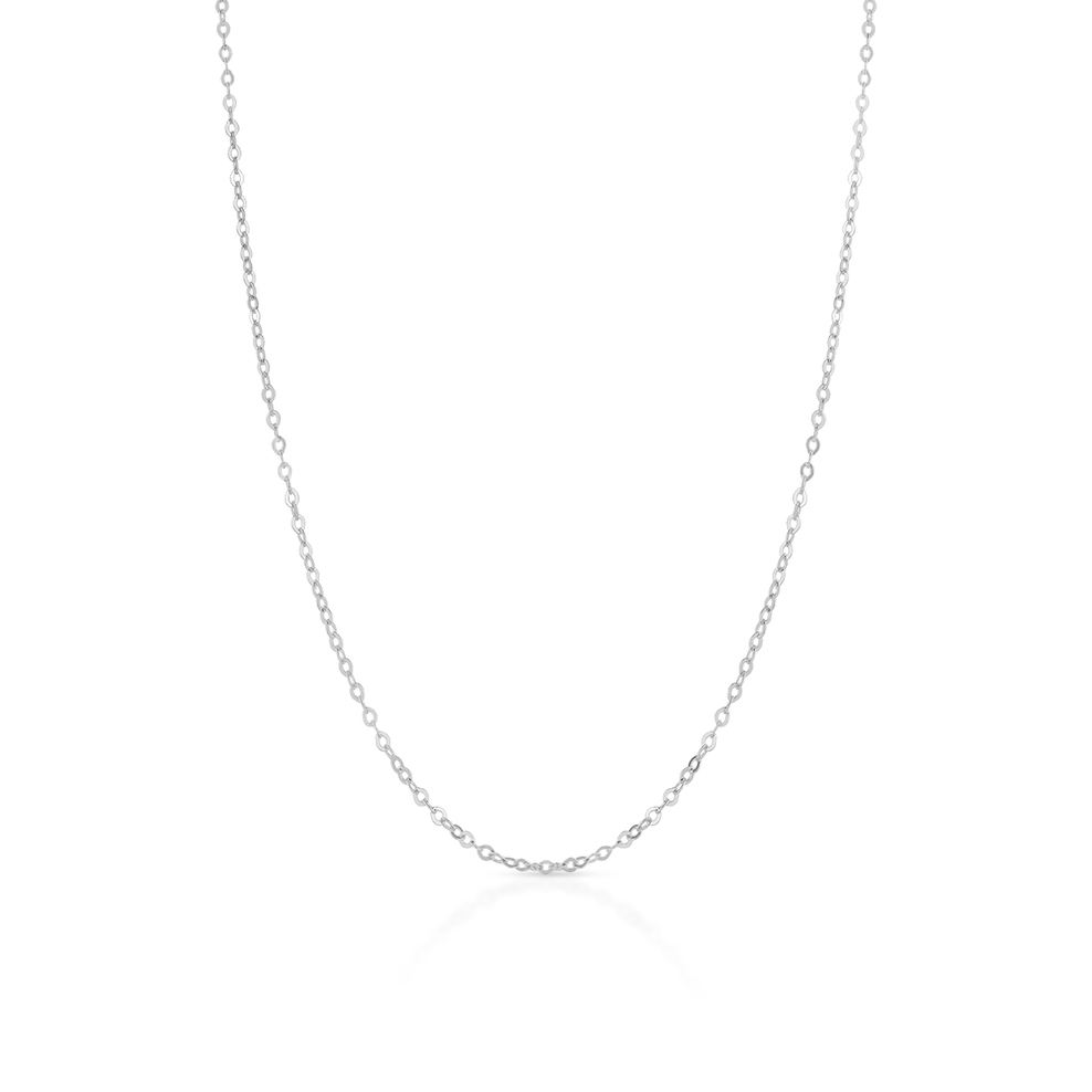 Łańcuszek białe złoto rolo