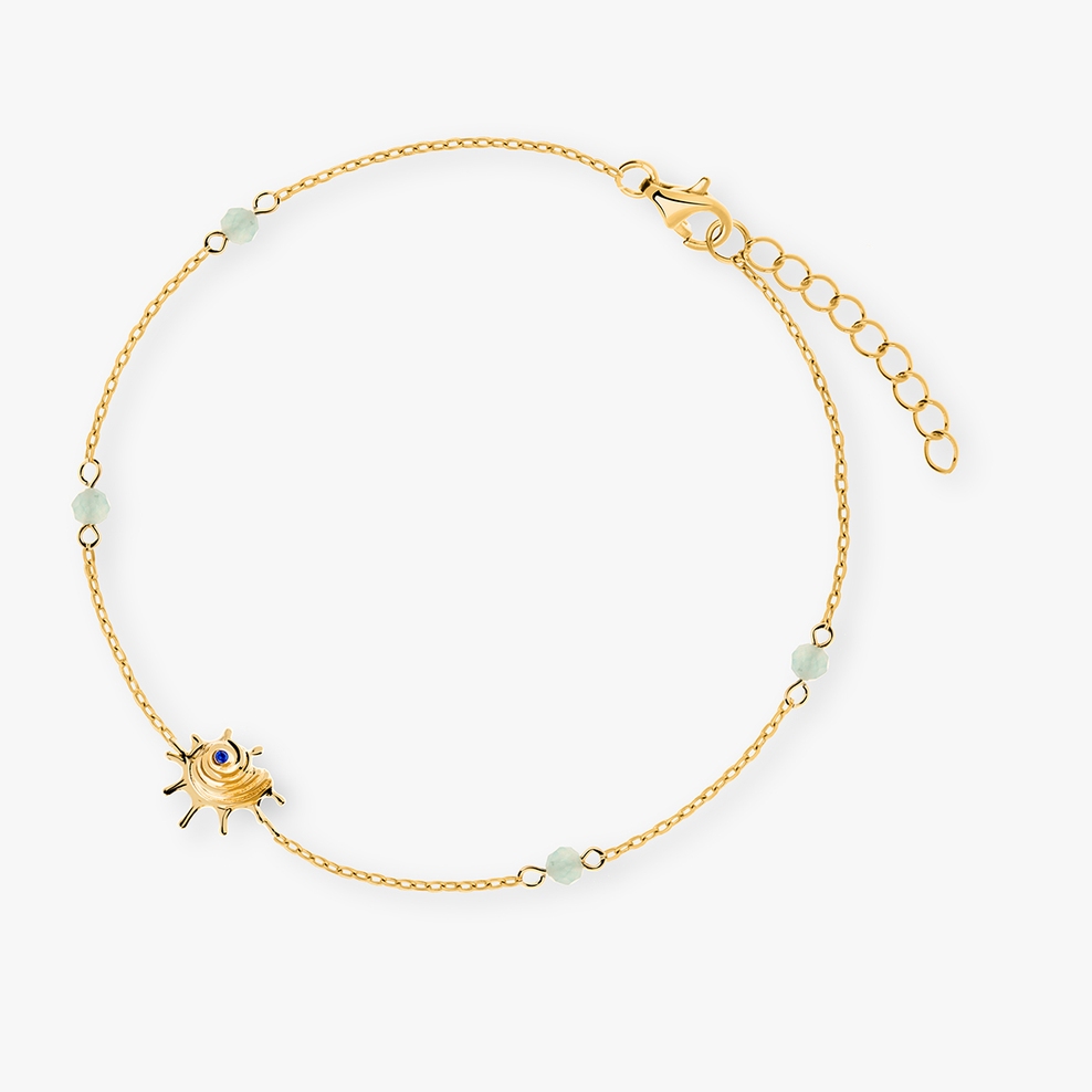 Bransoleta srebrna pozłacana