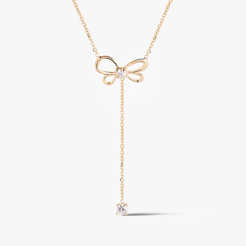 Naszyjnik złoty z cyrkoniami