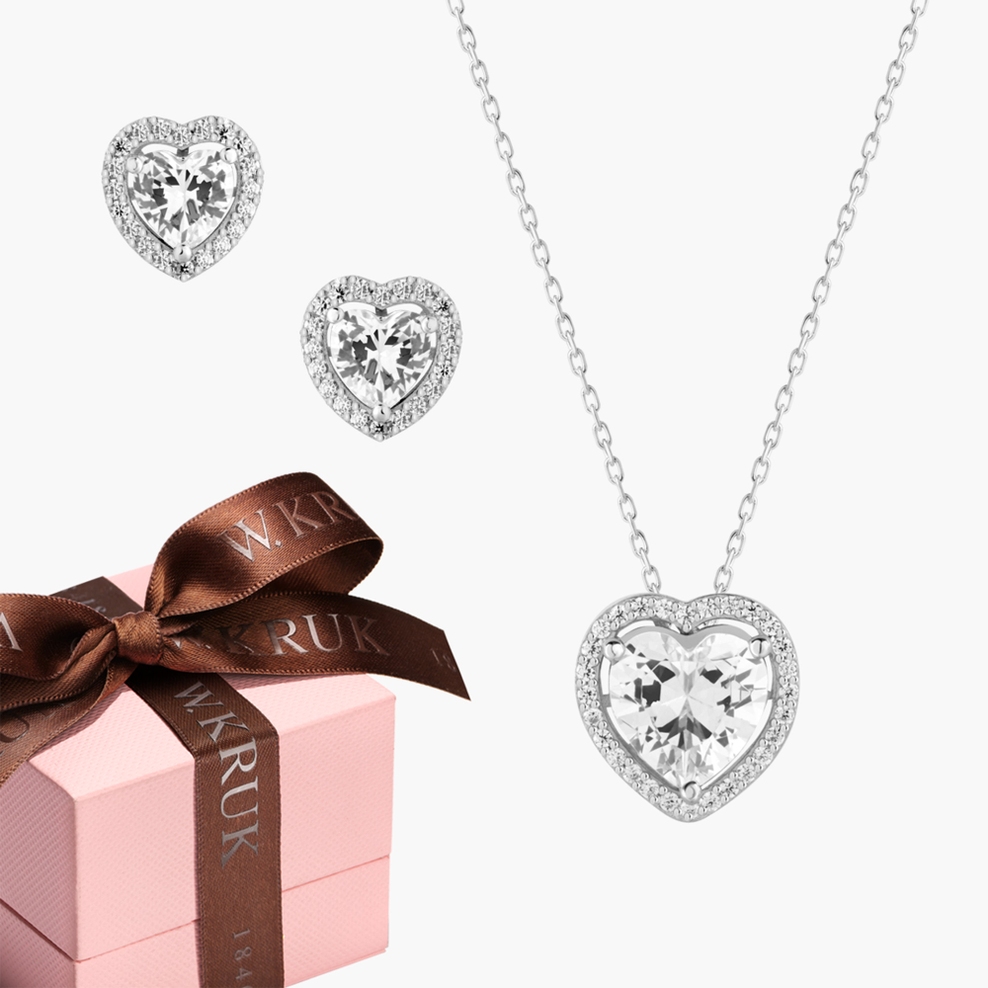 KOMPLET BŁYSZCZĄCE SERCE