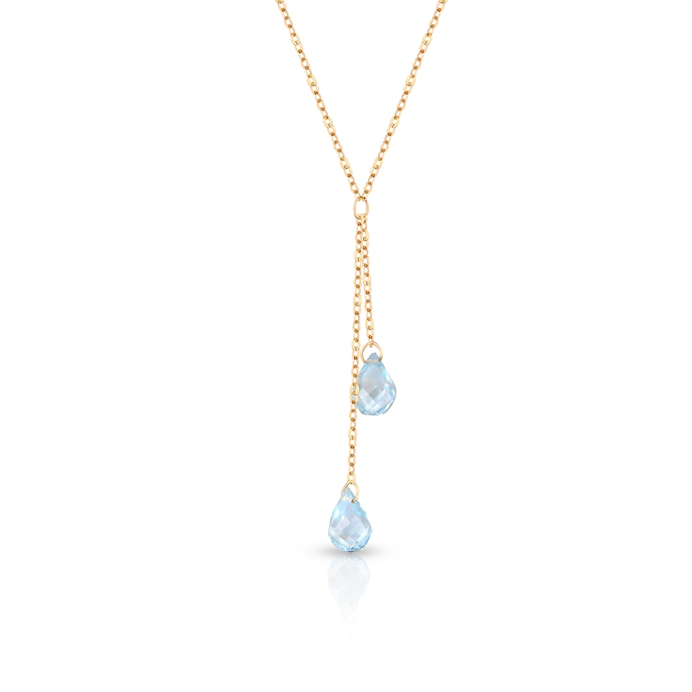 Naszyjnik złoty z topazami