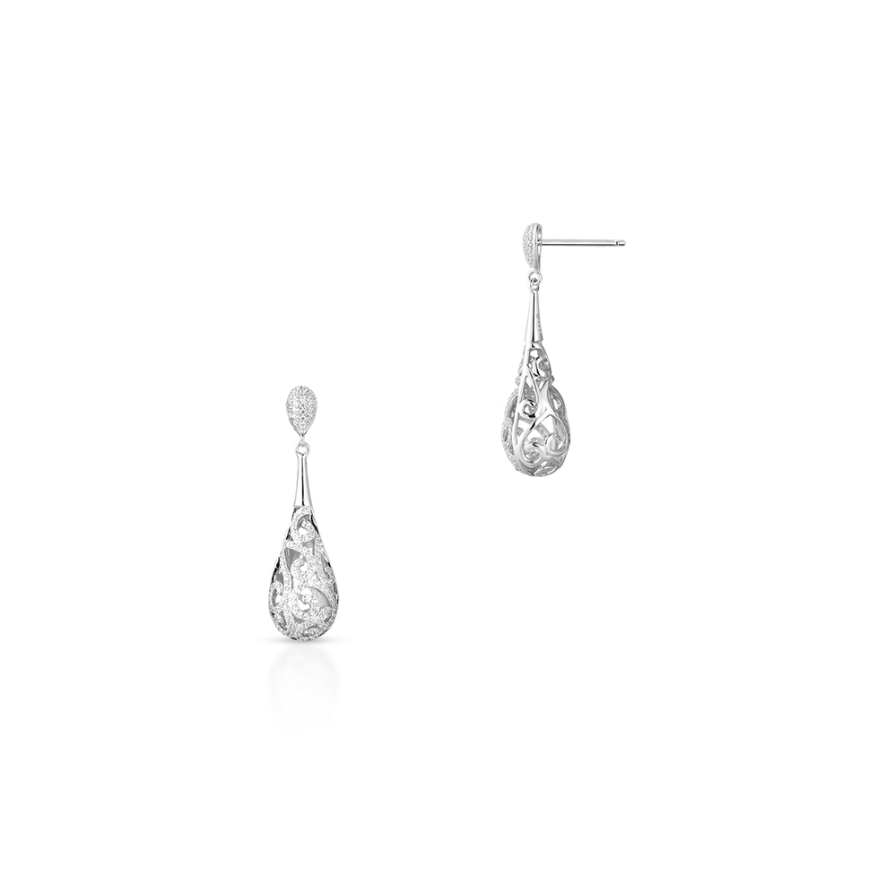 Kolczyki srebrne Ażurowa