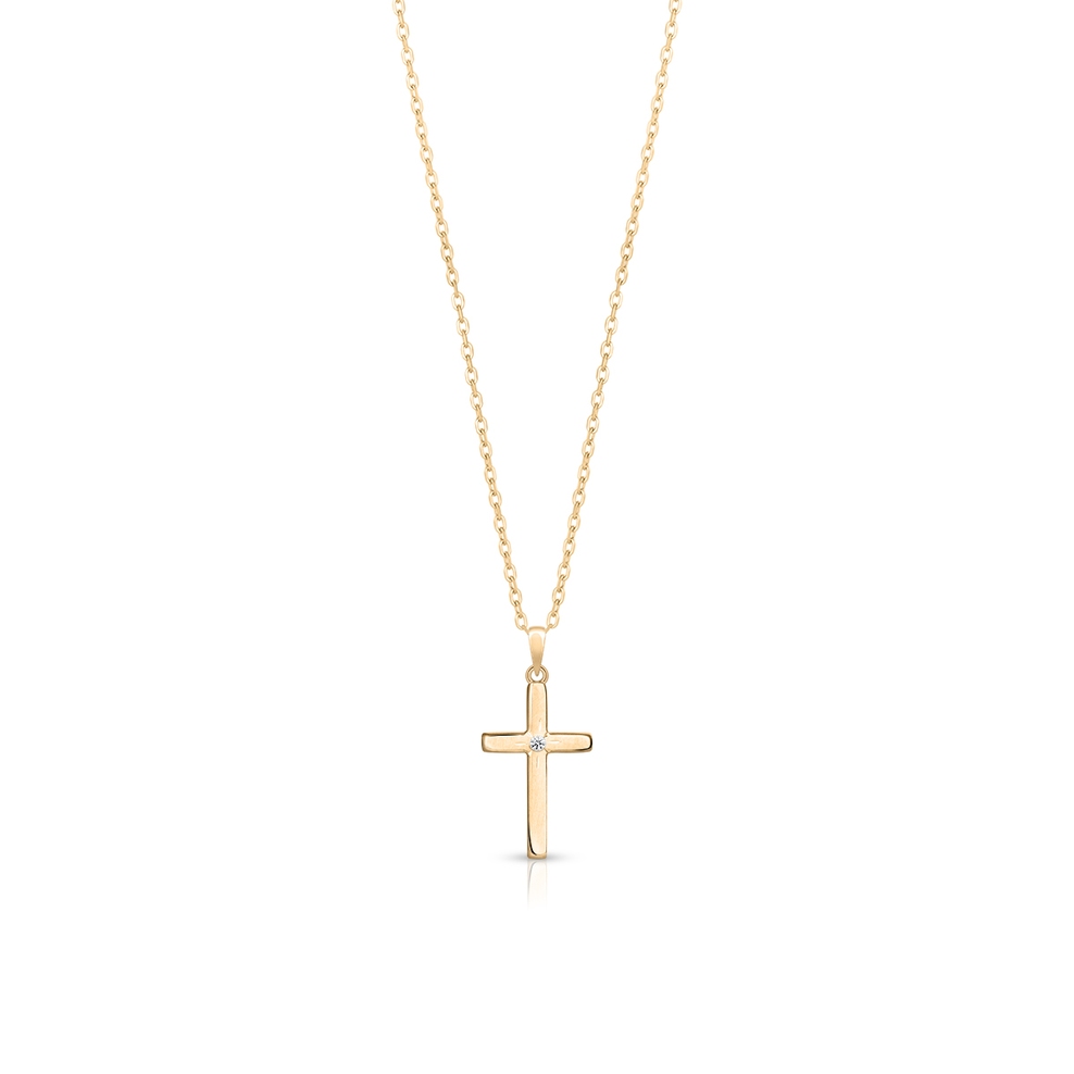 Wisiorek złoty krzyżyk