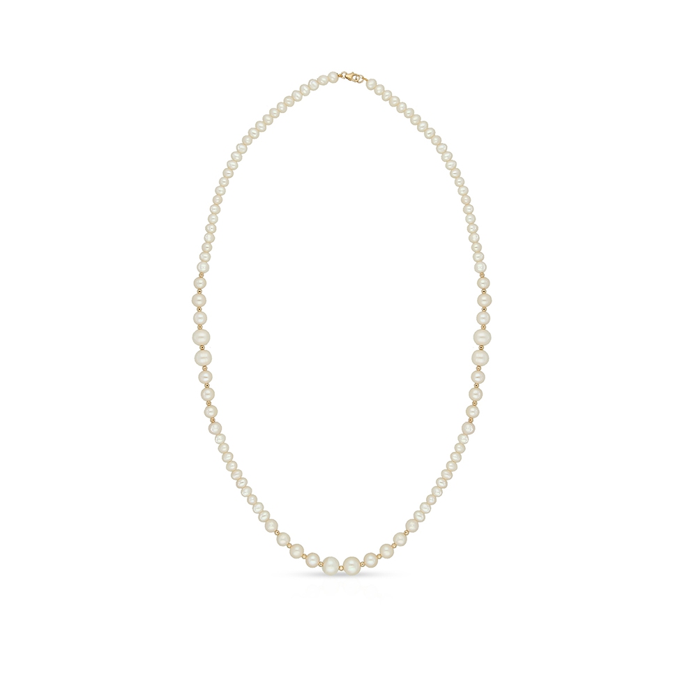 Naszyjnik złoty z pereł