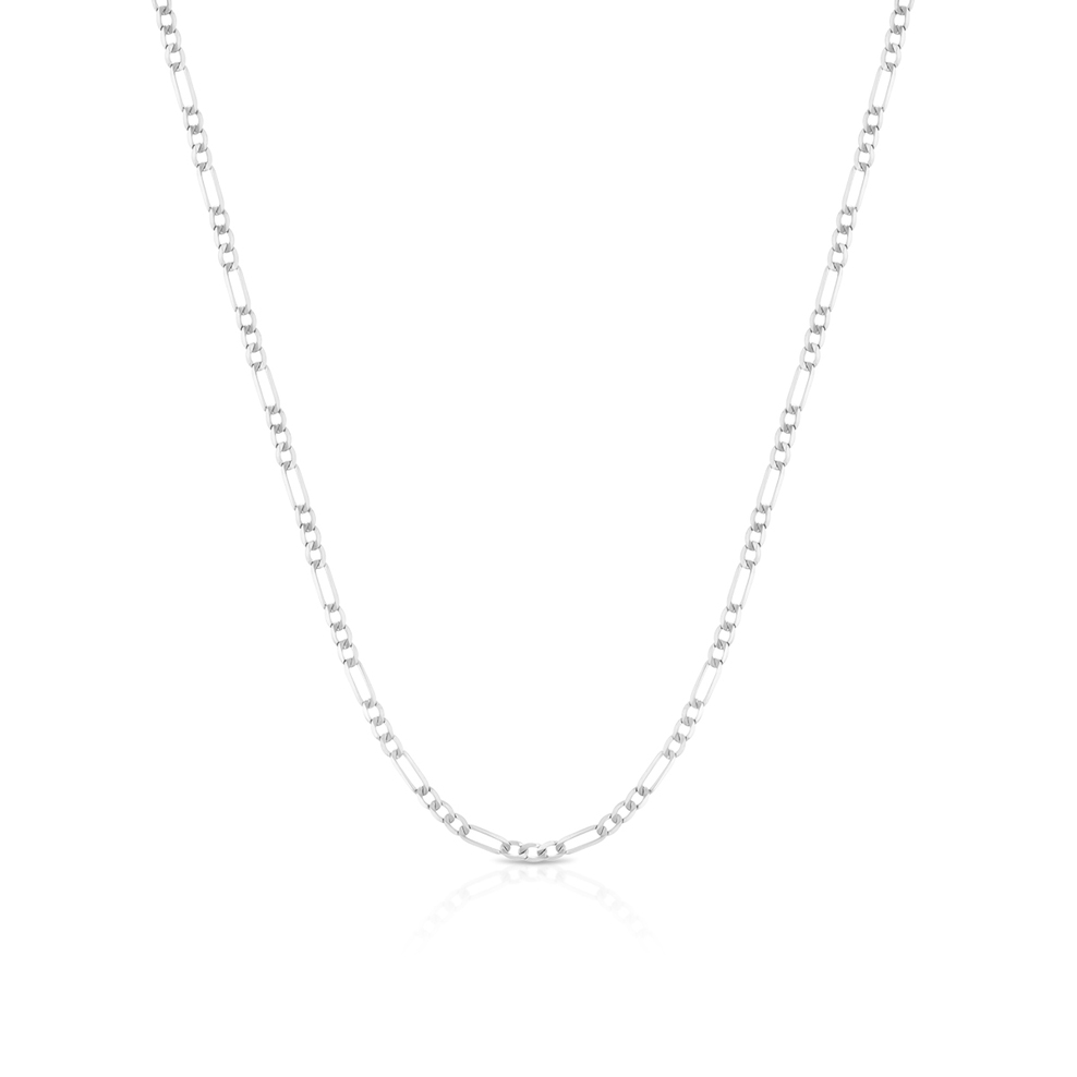 Łańcuszek białe złoto figaro