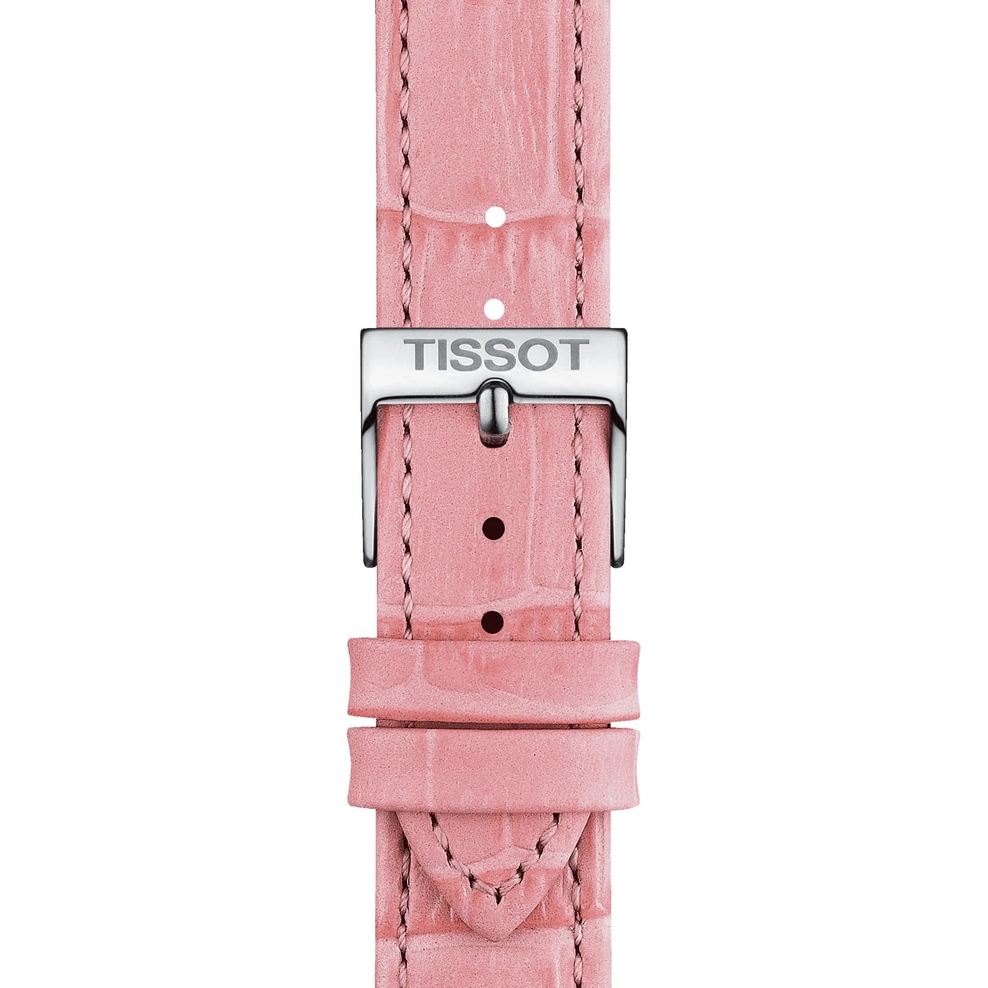 Skórzany różowy pasek Tissot 16 mm
