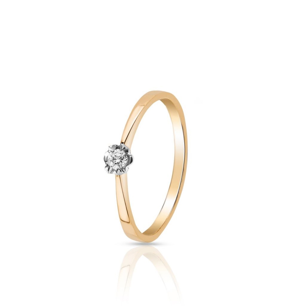 Pierścionek zaręczynowy złoty W.KRUK