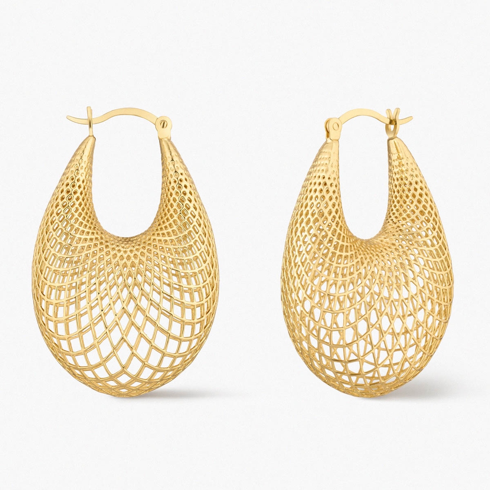 Kolczyki srebrne pozłacane