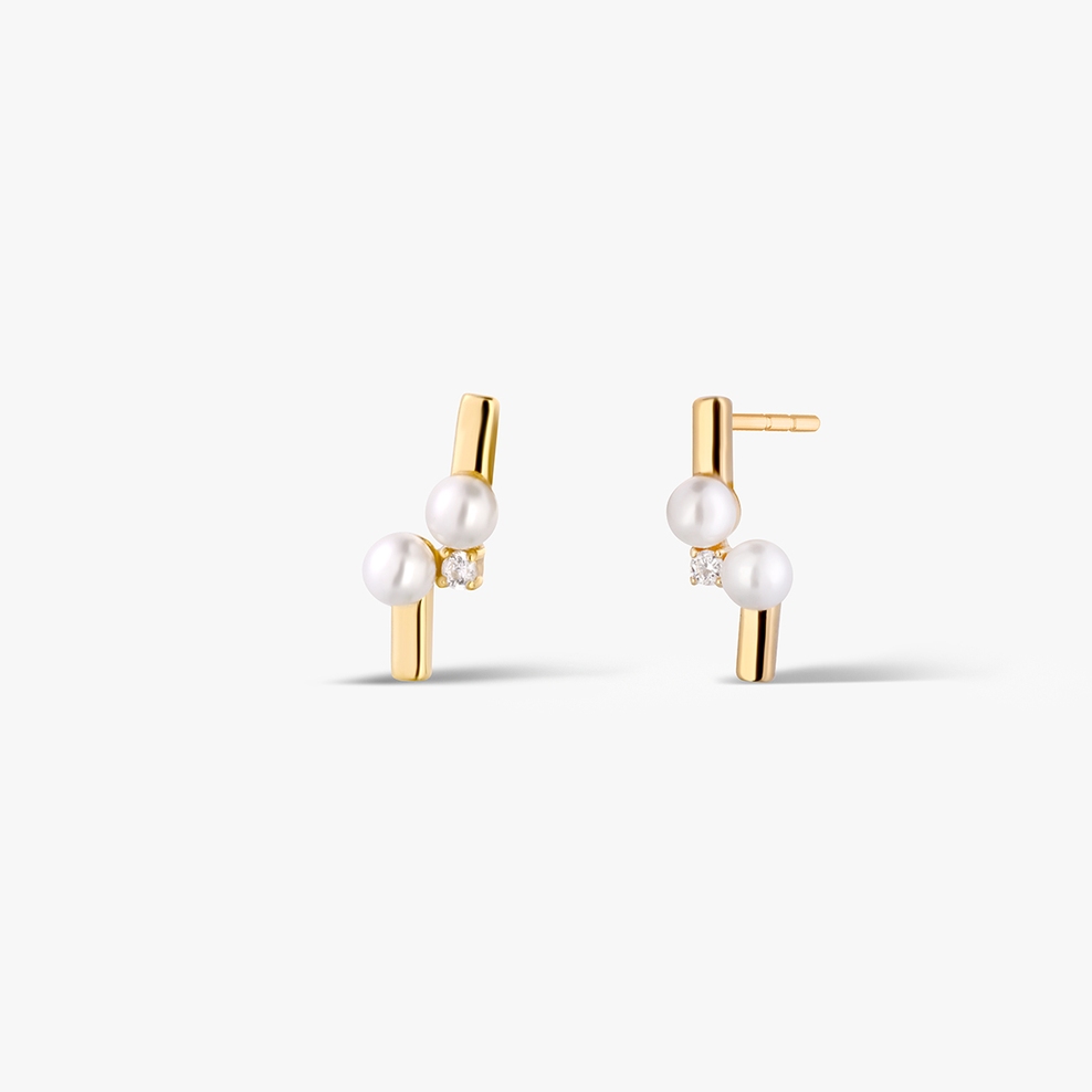 Kolczyki srebrne z perłami