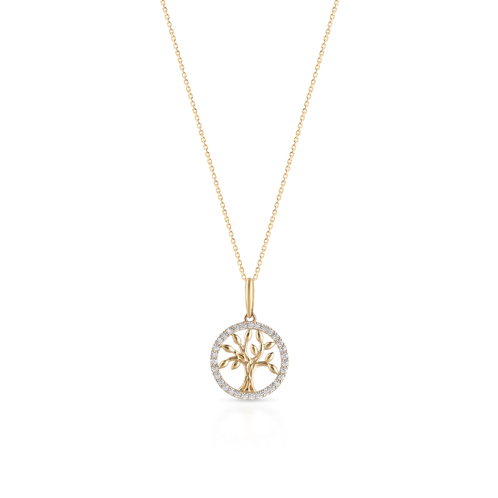 Wisiorek złoty drzewko szczęścia