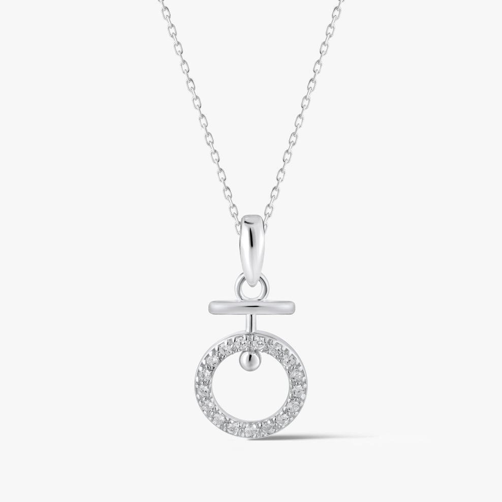 Wisiorek srebrny z cyrkoniami