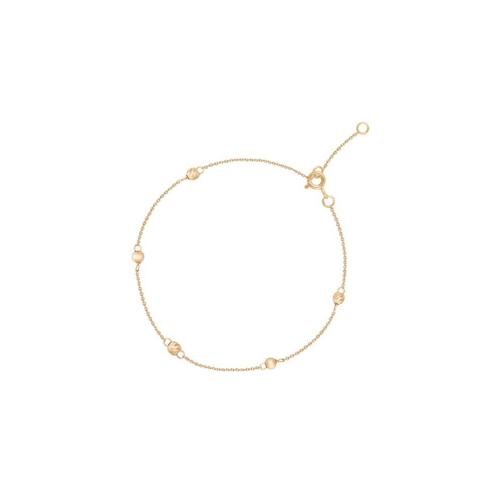Bransoletka złota z kulkami