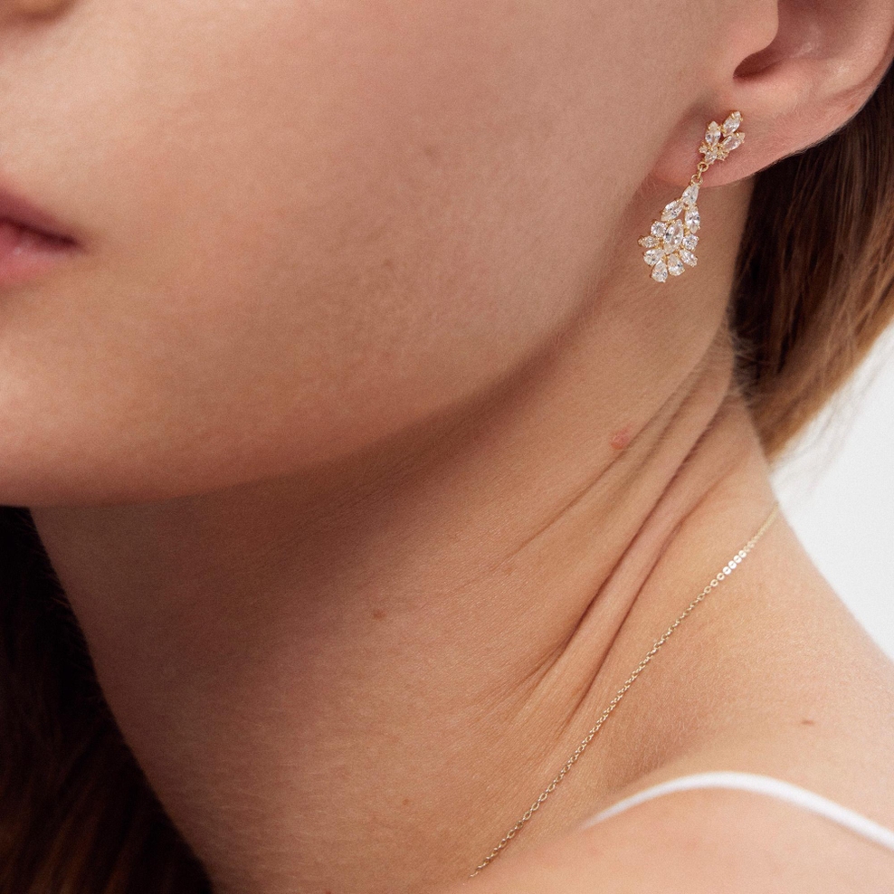 Kolczyki złote z cyrkoniami Ceremonials