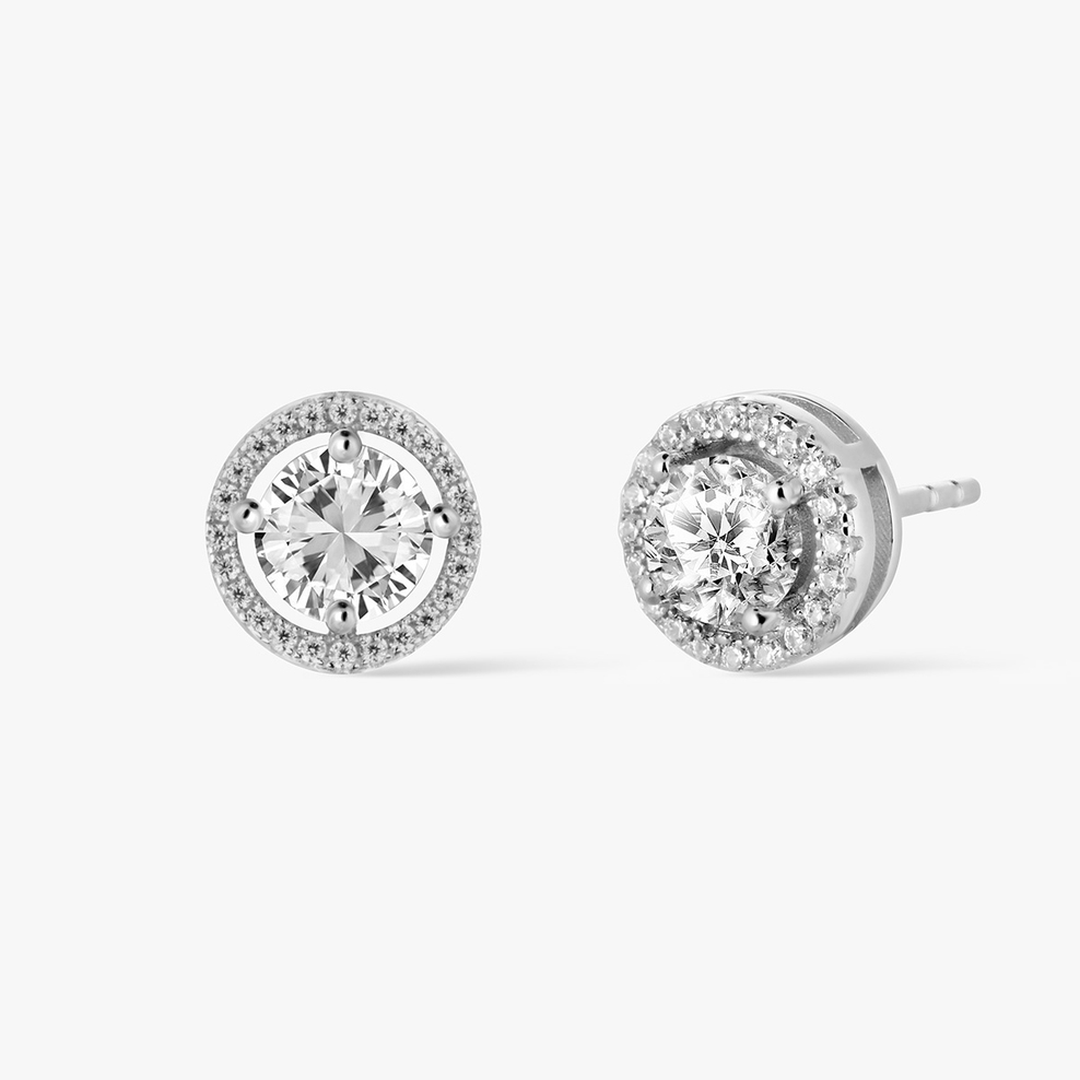 Kolczyki srebrne z cyrkoniami