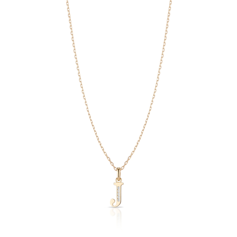 Wisiorek złoty literka J