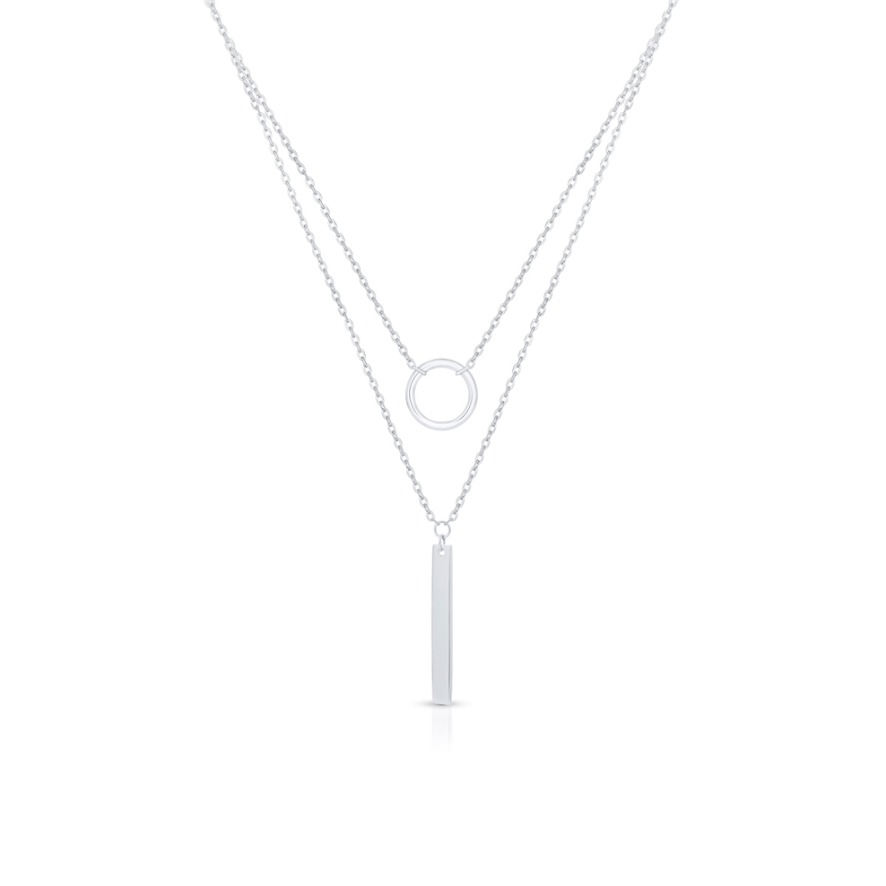 Naszyjnik srebrny kaskadowy