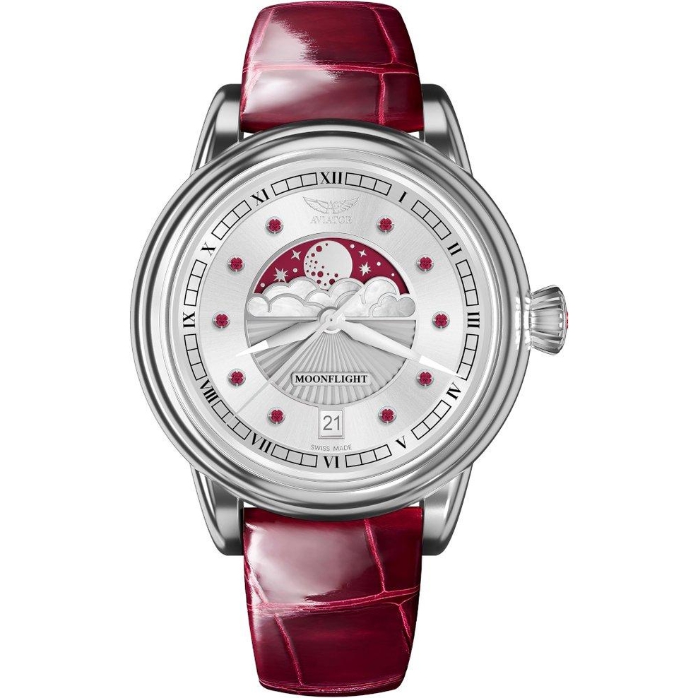 ZEGAREK AVIATOR DOUGLAS MOONFLIGHT GEMSTONE EDITION