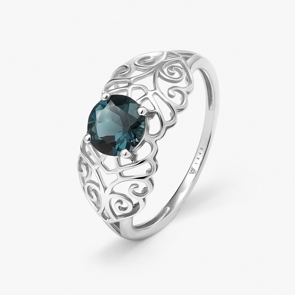 Pierścionek złoty z topazem Royal Star