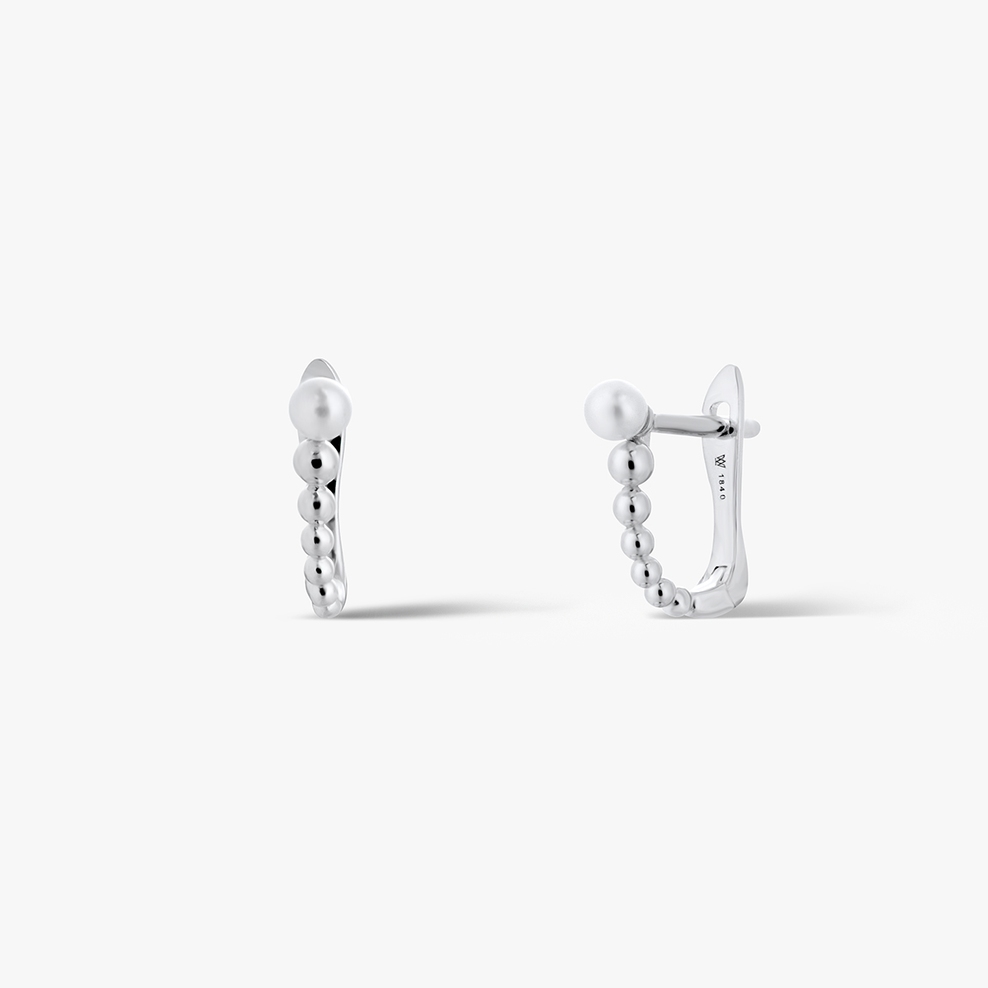 Kolczyki srebrne z perłą