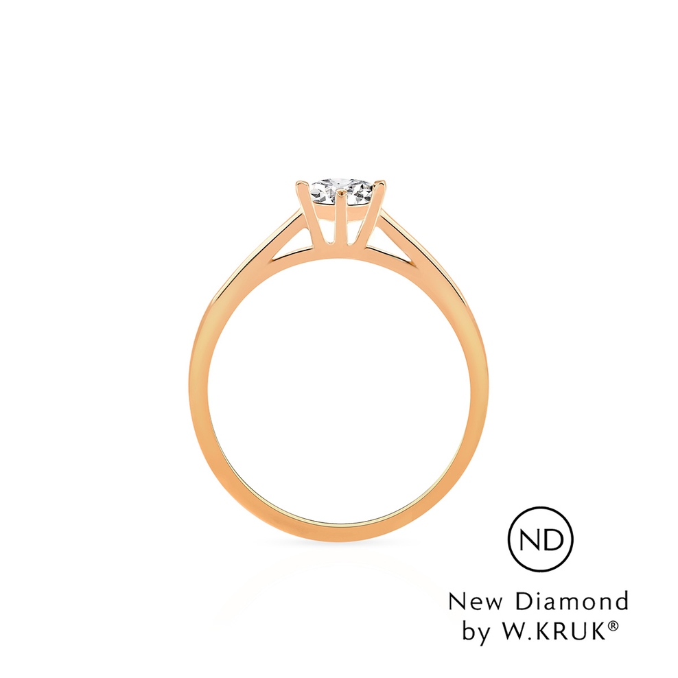 Pierścionek zaręczynowy złoty Doskonały