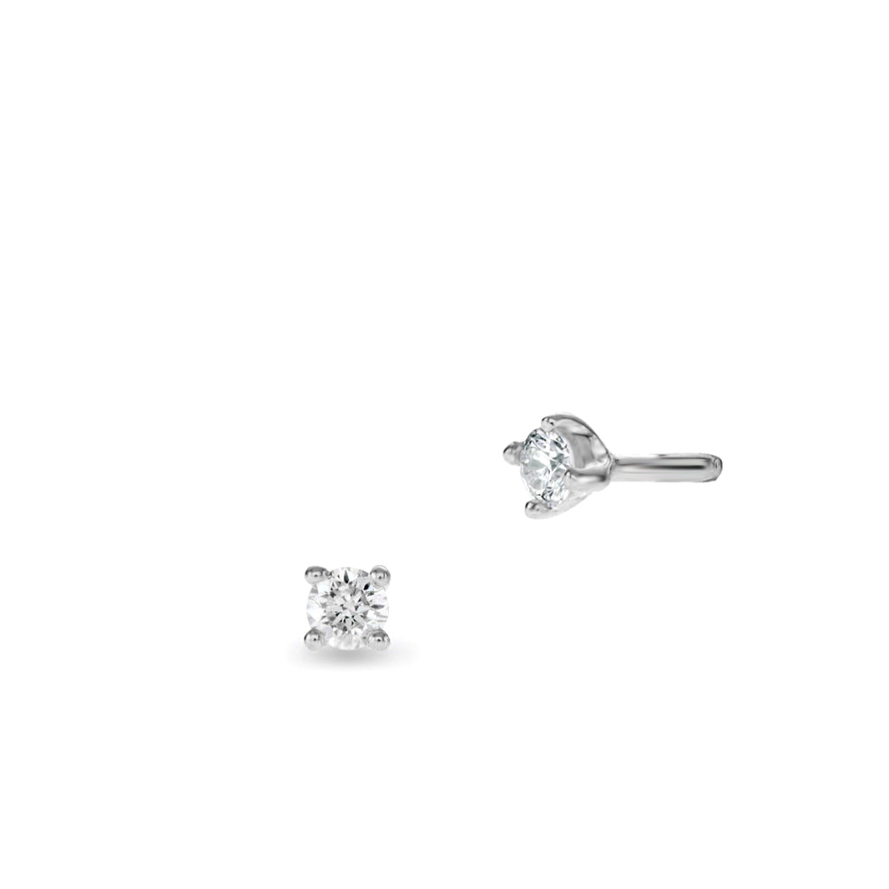 Kolczyki złote z brylantami Szczęśliwy