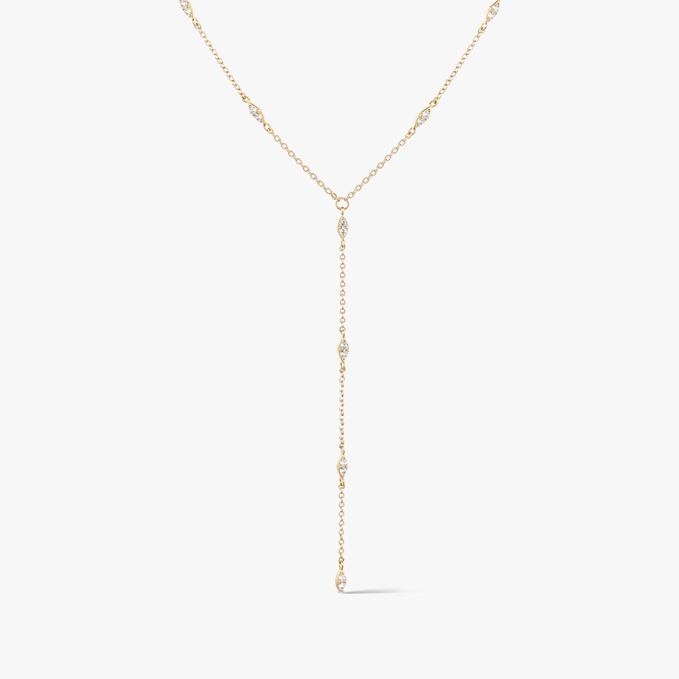 Naszyjnik złoty z cyrkoniami Ceremonials