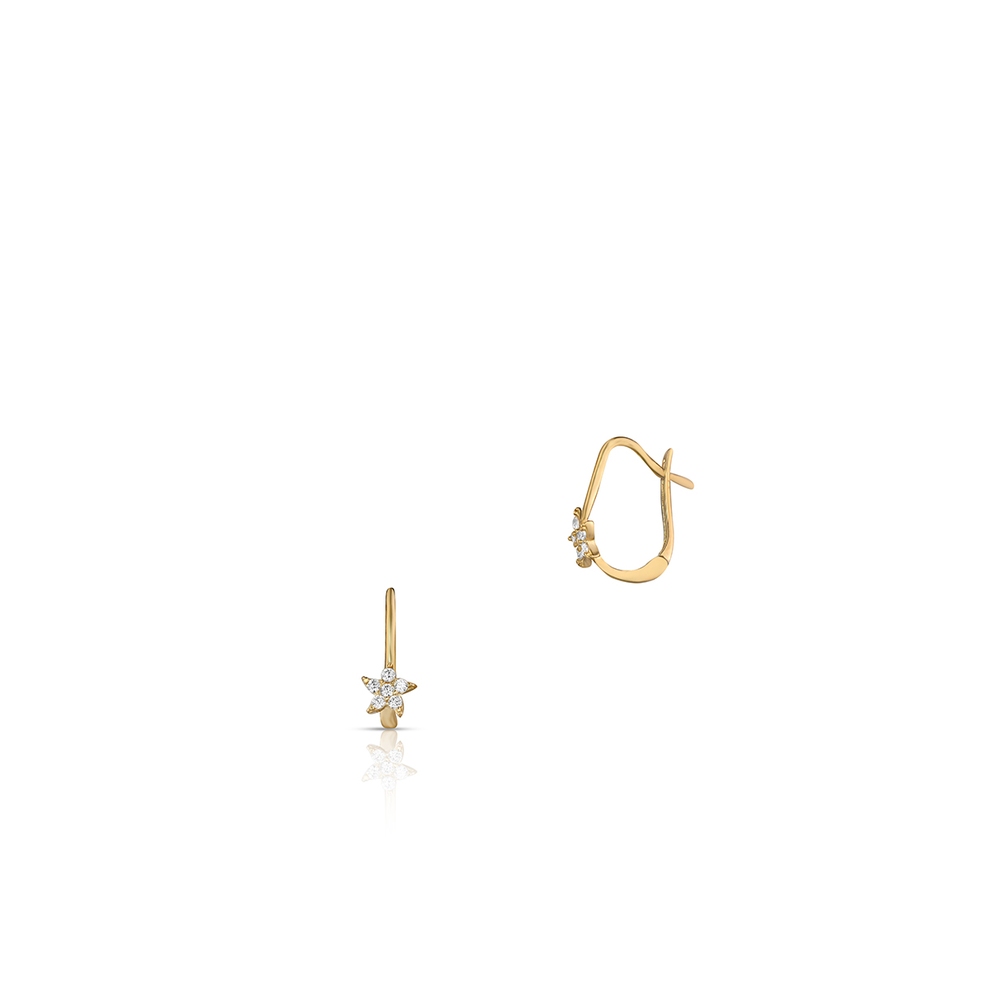 Kolczyki złote gwiazdy