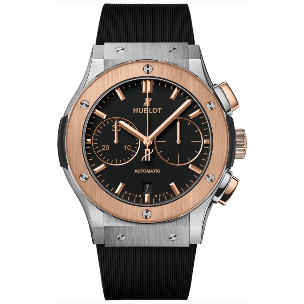 ZEGAREK HUBLOT CLASSIC FUSION CHRONOGRAPH TITANIUM KING GOLD