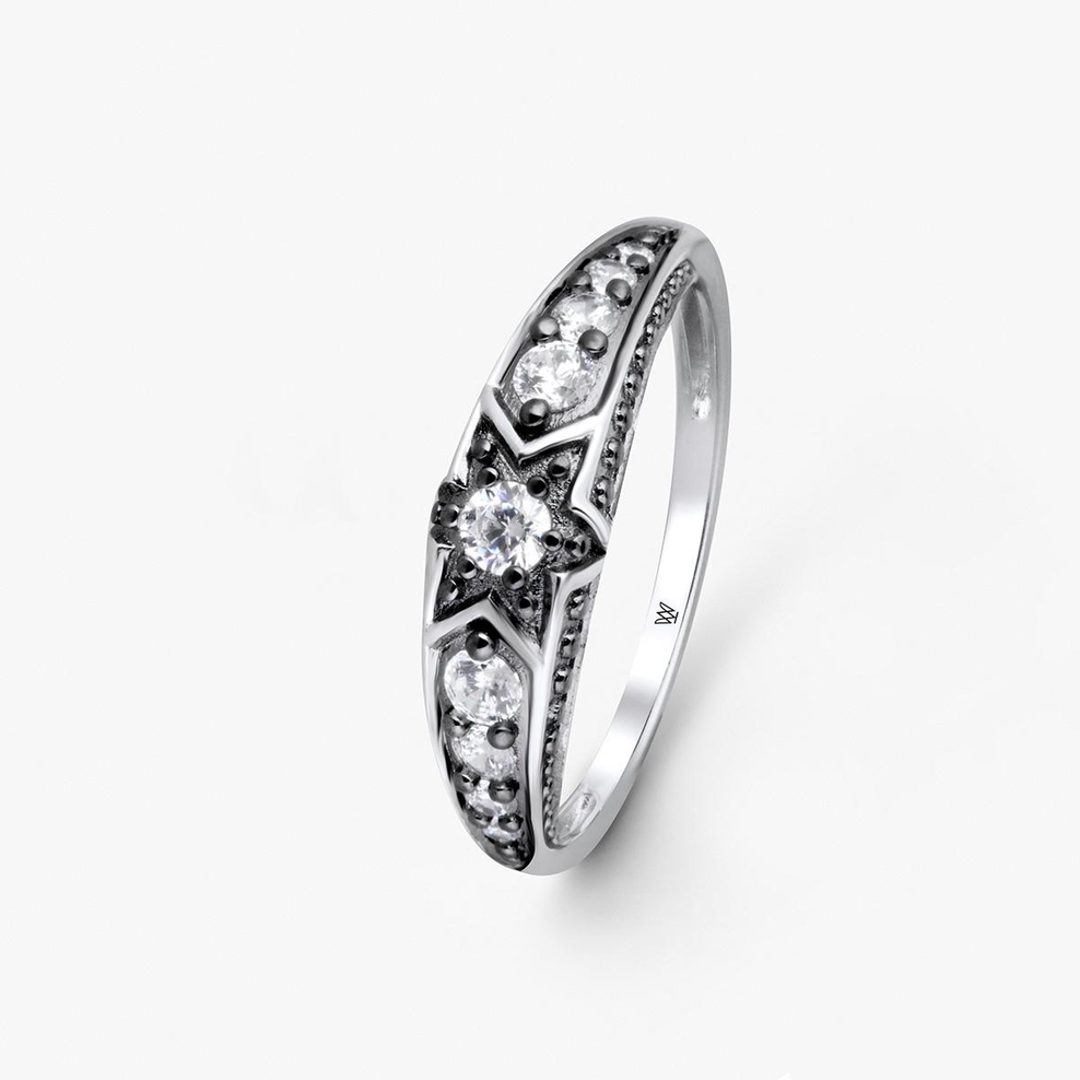 Pierścionek srebrny Royal Star