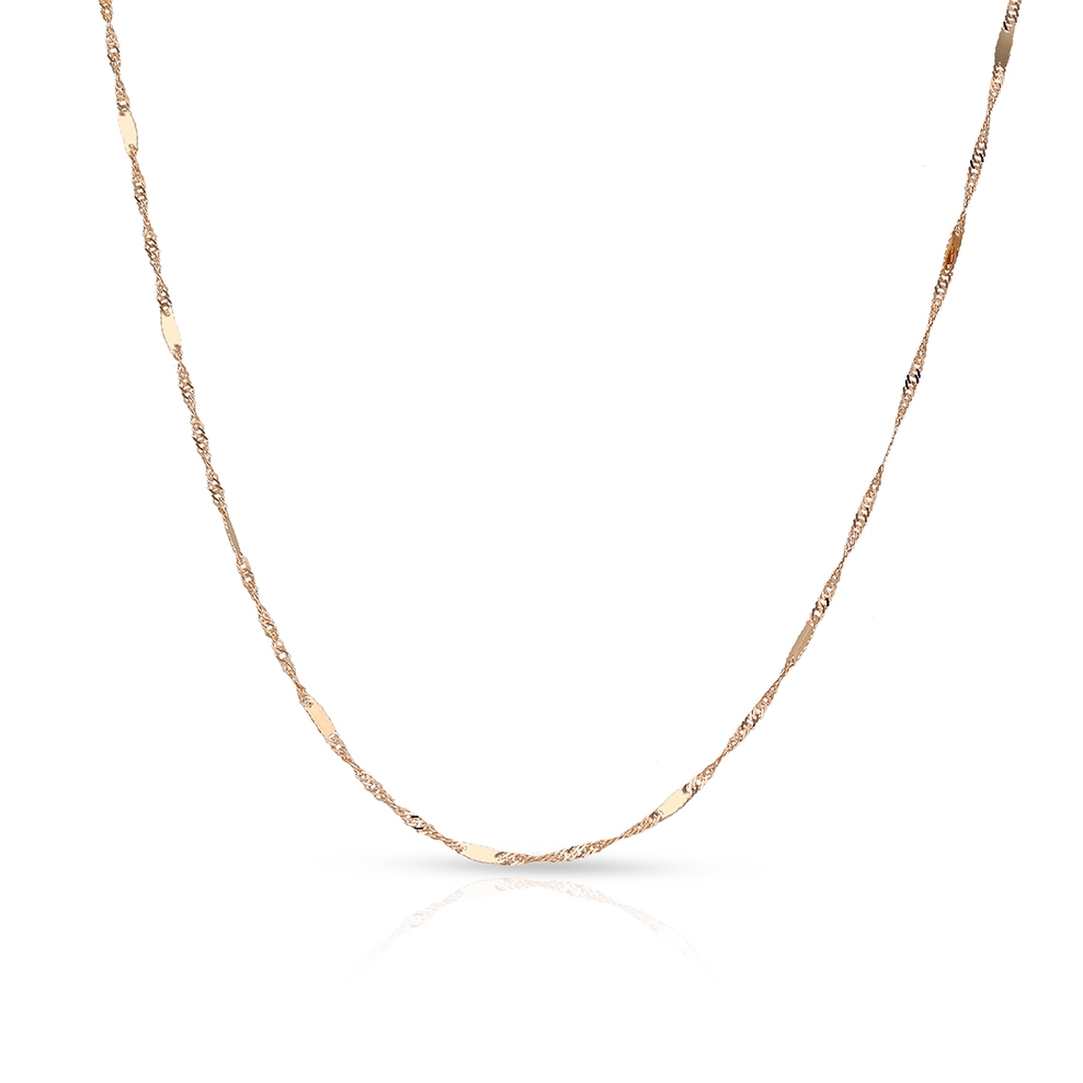 Łańcuszek różowe złoto singapur