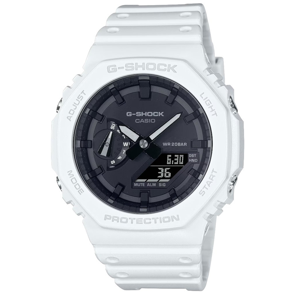 ZEGAREK G-SHOCK Octagon White Carbon Core Guard