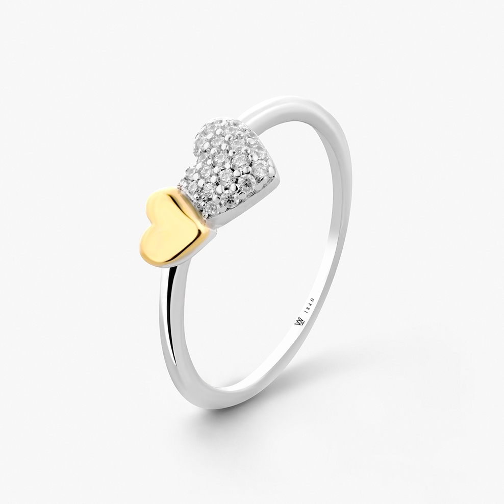 Pierścionek srebrny z cyrkoniami