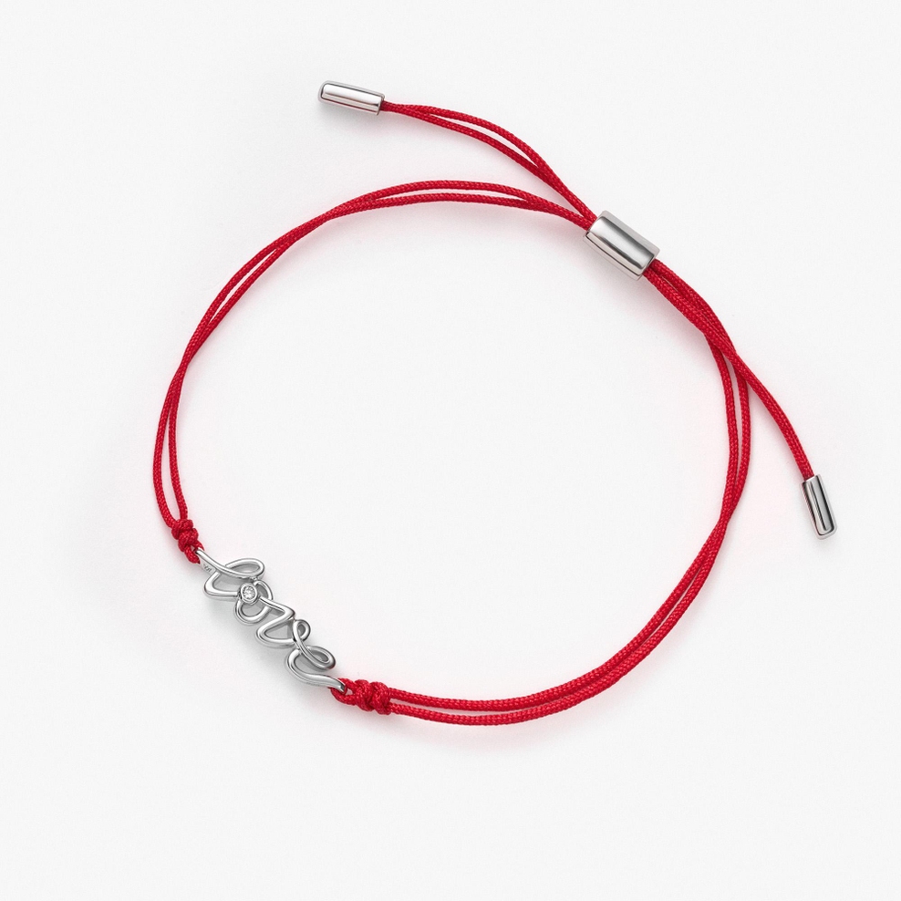 Bransoleta srebrna z diamentem laboratoryjnym Czułość