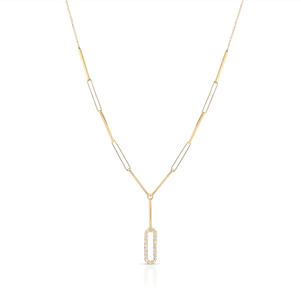 Naszyjnik złoty z cyrkoniami