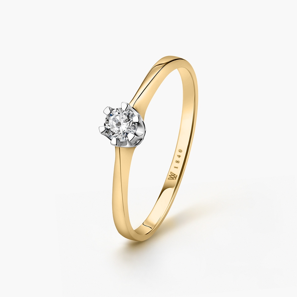 Pierścionek zaręczynowy złoty Jedyny